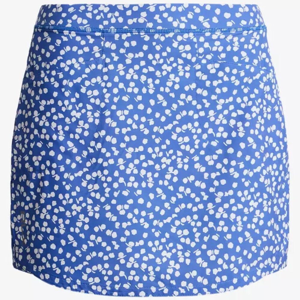 NWT RLX Ralph Lauren Women's Abstract Blue Rose Aim Golf Skort